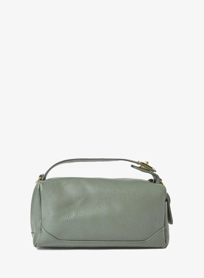 Styli Green Pebbled Texture Crossbody Bag