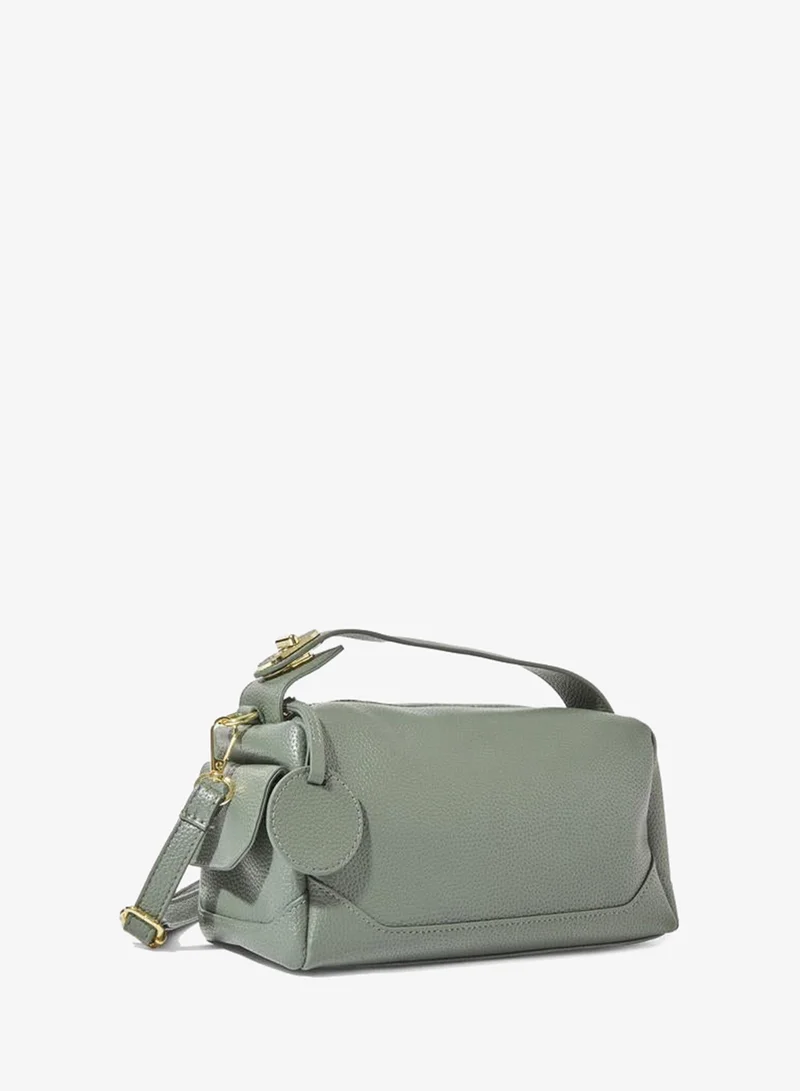 Styli Green Pebbled Texture Crossbody Bag