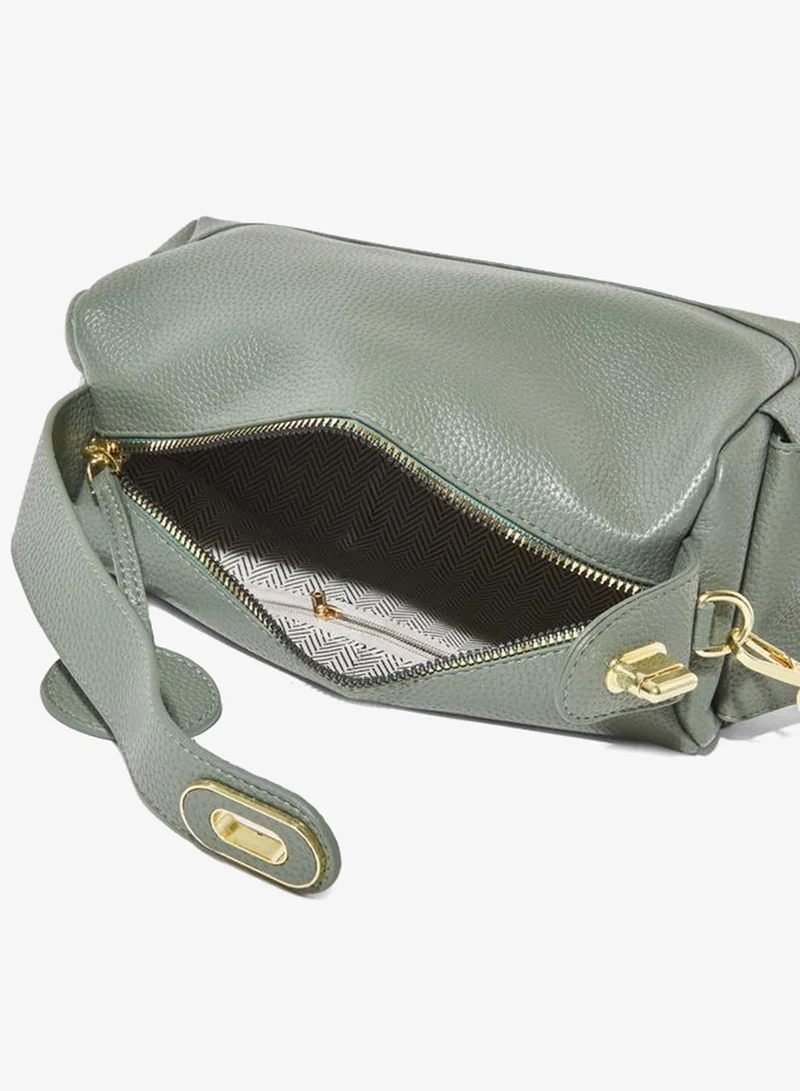Styli  Green Pebbled Texture Crossbody Bag for Women | Best Price UAE