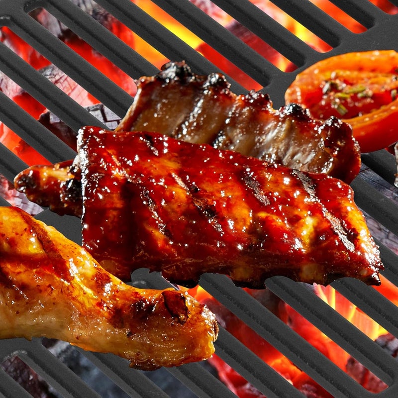 EasiBBQ شبكة شواء من الحديد الزهر لموقد ويبر جو-أنيويهر (Weber Go-Anywhere) للفحم والغاز، تحل محل الطرازات 80631، 70211، 3634، 67195، مقاس 16 بوصة × 10 بوصة - Image 5