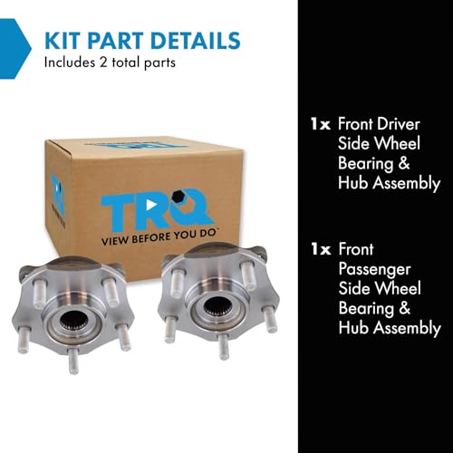 TRQ Front Wheel Hub Bearings Assembly Set Compatible with 2014-2023 Nissan Rogue 2017-2022 Rogue Sport - Image 2