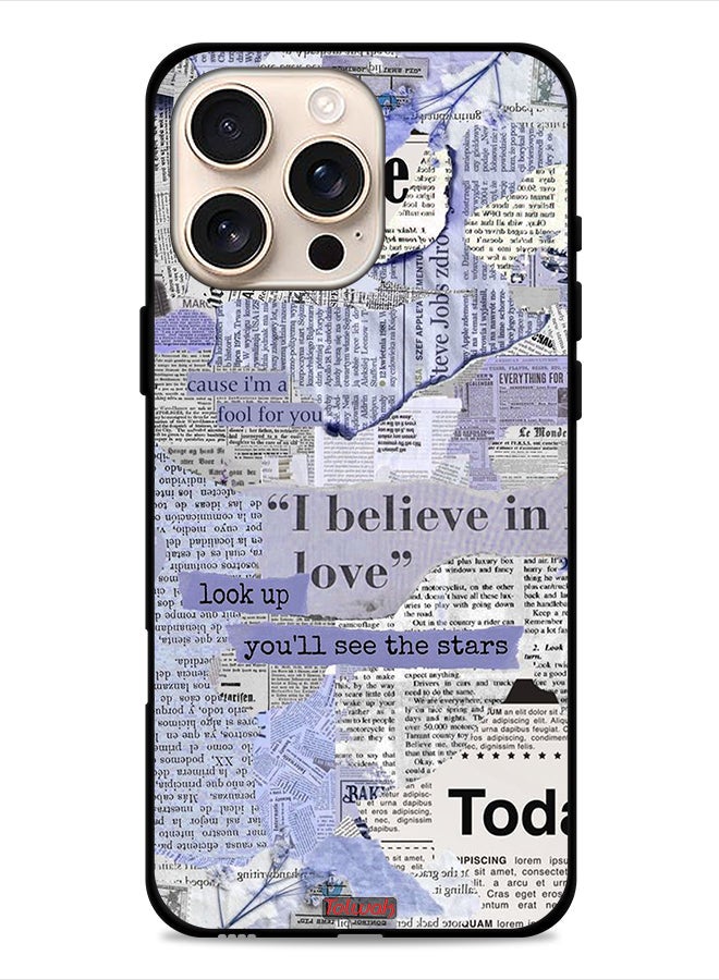 Tolwak Apple iPhone 16 Pro Protective Case Cover Newspaper Pieces - Image 1