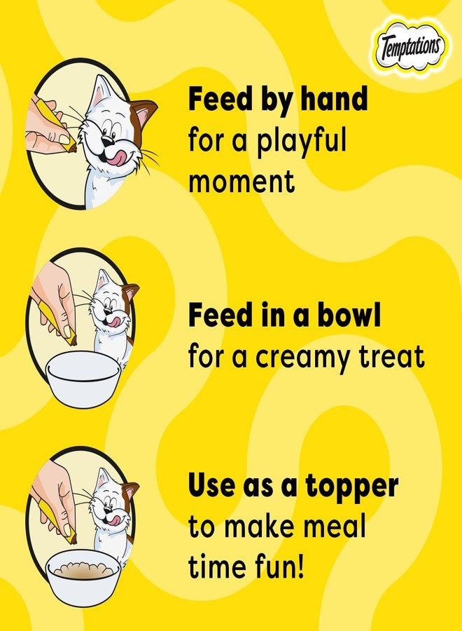 Temptations Creamy Purrrr-ée Lickable Cat Treats, Salmon & Cheese Flavors, 12g x 20 Packs (240g), Made with Real Fish, Rich in Protein, Vitamin B3, B5, Low Calorie & No Added Sugar, Adult - Image 3