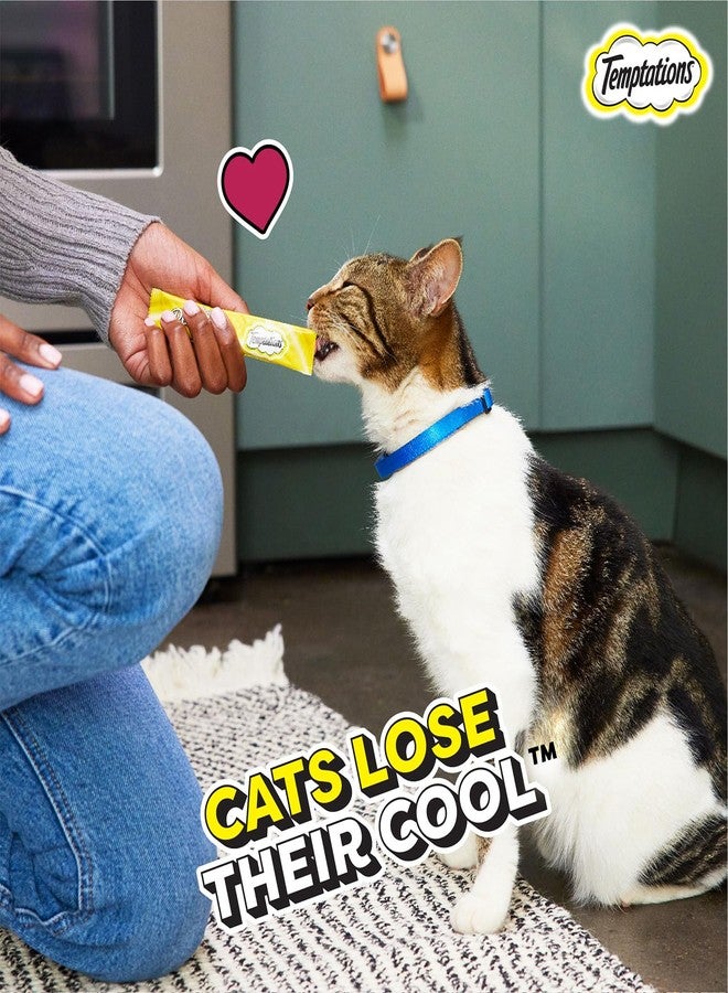 Temptations Creamy Purrrr-ée Lickable Cat Treats, Salmon & Cheese Flavors, 12g x 20 Packs (240g), Made with Real Fish, Rich in Protein, Vitamin B3, B5, Low Calorie & No Added Sugar, Adult - Image 2