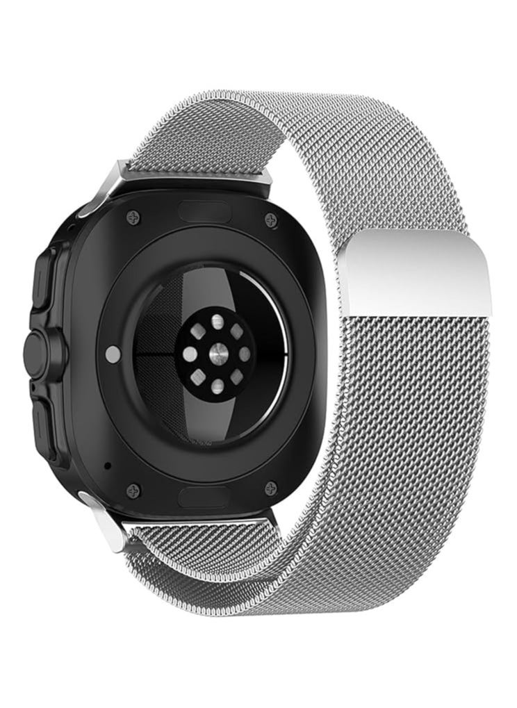 Generic - Magentic Metal Strap Samsung Galaxy Watch 7 Ultra 47mm (2024) - Silver - Image 1