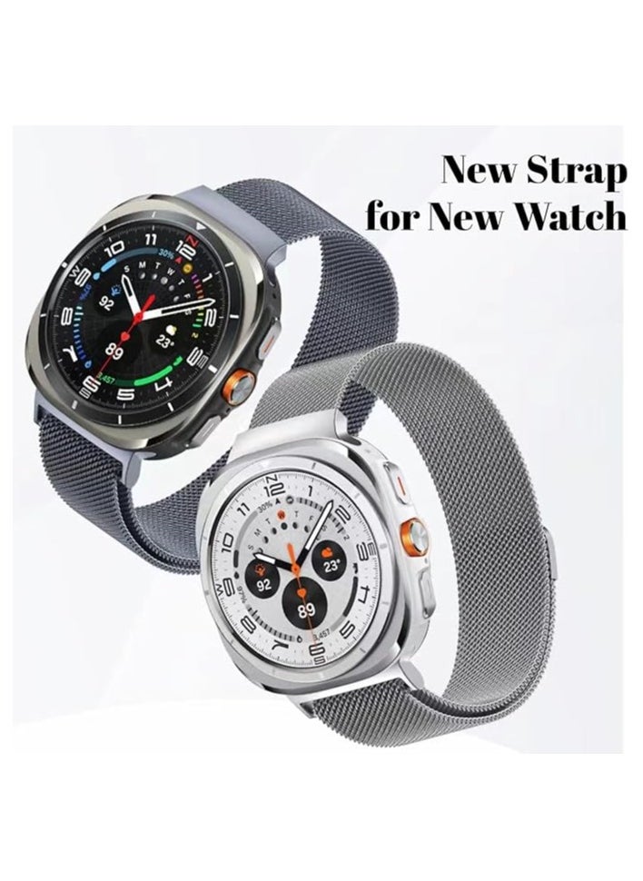 Generic - Magentic Metal Strap Samsung Galaxy Watch 7 Ultra 47mm (2024) - Silver - Image 1