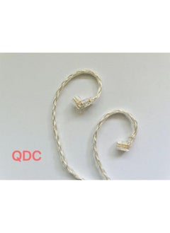 Generic Four-strand Copper Silver-plated Black Twisted Shure Injection IE40MMCX0.78IE80QDCTFZ Headset Upgrade Cable-Color:QDC-Length:3.5 Injection Elbow  - Image 1