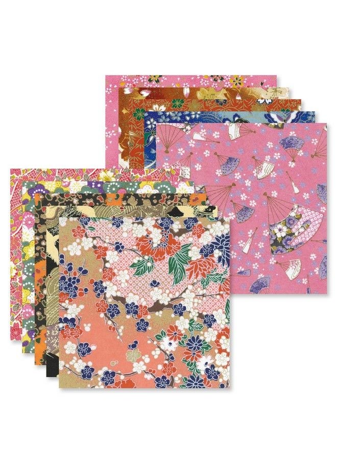 Qianshan Origami Paper Kit 50 Sheets 6 Inch Square Double Sided Color 10 Vivid Sakura Washi Chiyo Colors For Hand Crafts Origami Paper Arts Creativity.Cherry Blossoms  - Image 3