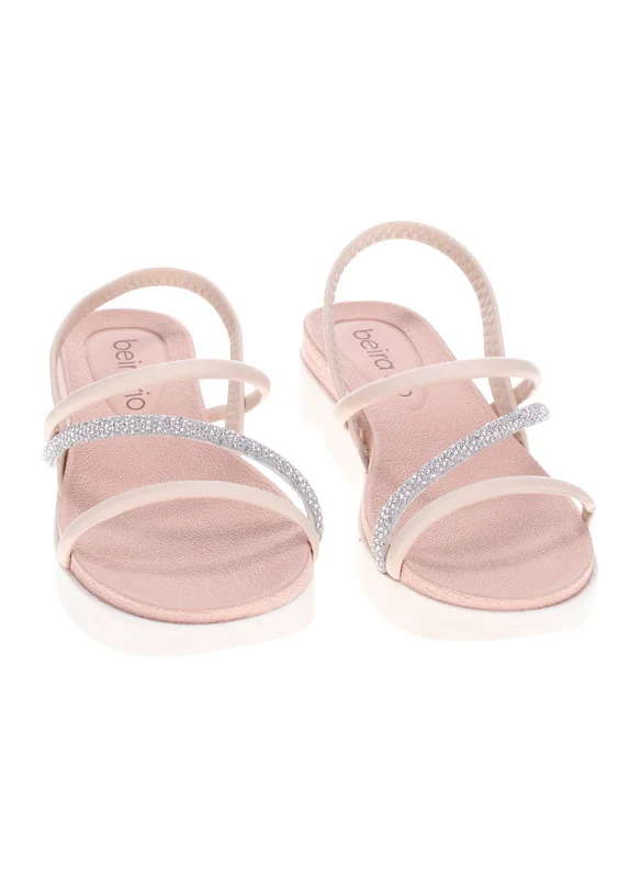Beira Rio Beira Rio Ladies Flat Sandals Cream | Made In Brazil