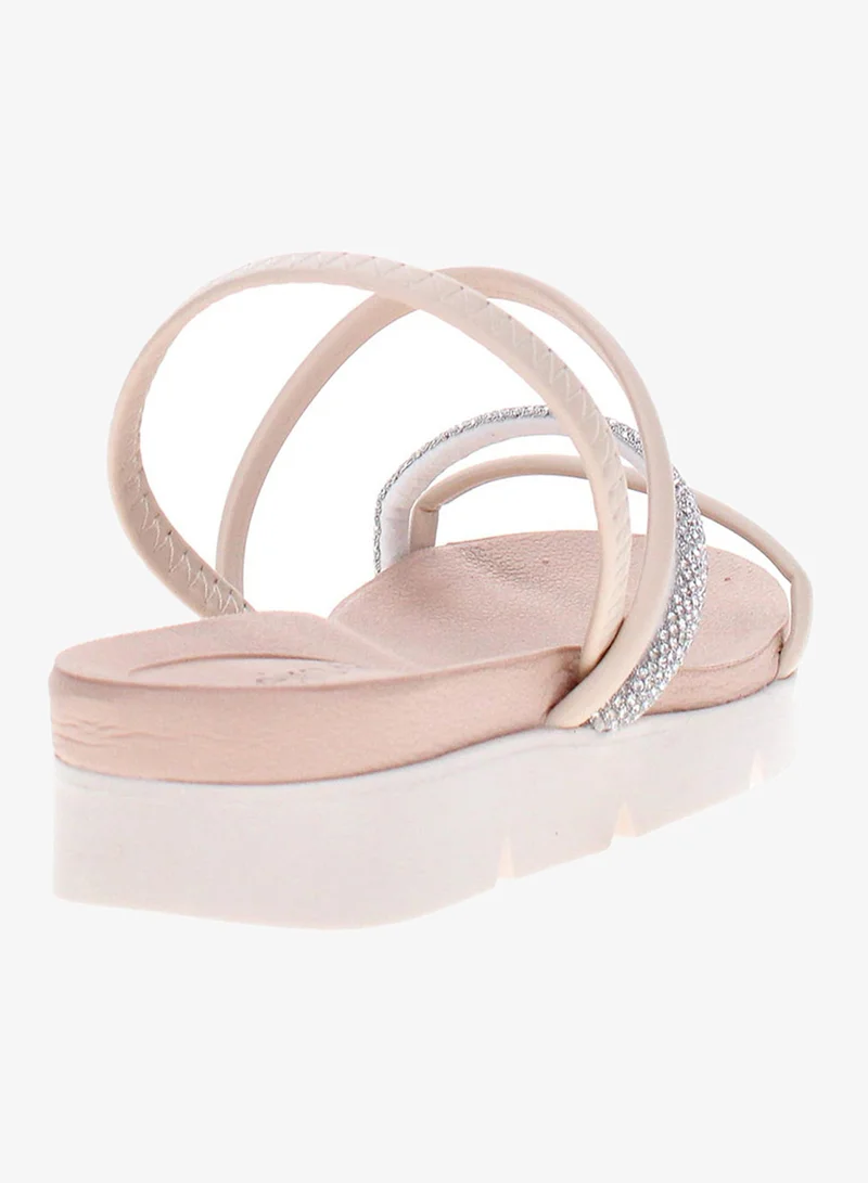 Beira Rio Cream Low Heel Sandals for Women – Elegant & Comfortable Everyday Wear for Women | Best Price UAE