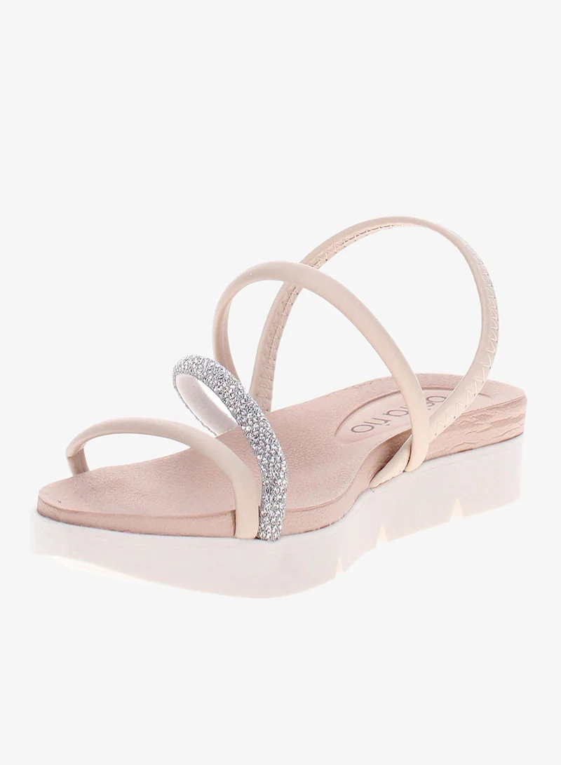 Beira Rio Cream Low Heel Sandals for Women – Elegant & Comfortable Everyday Wear for Women | Best Price UAE