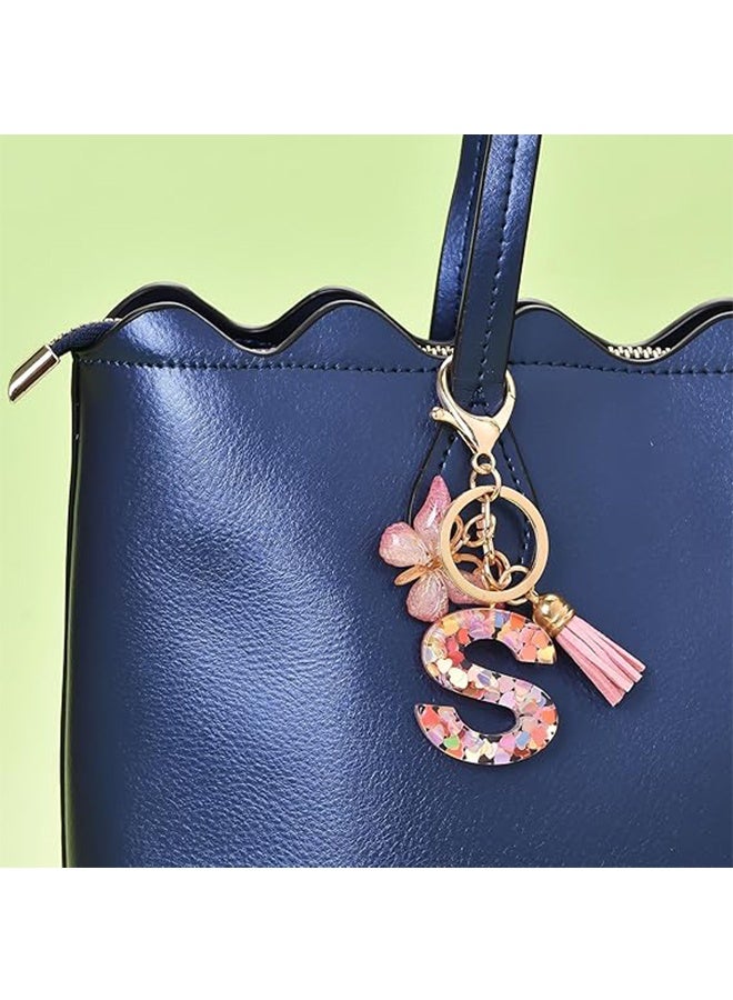 اتش واي الأبجدية أولي الحرف سلسلة المفاتيح مع شرابة أزياء سلسلة المفاتيح فراشة قلادة مفتاح الدائري لطيف سلسلة المفاتيح للنساء الفتيات المحافظ حقيبة يد حقيبة اليد سلسلة المفاتيح السيارة سلسلة مفاتيح شرابة سلسلة المفاتيح - Image 5