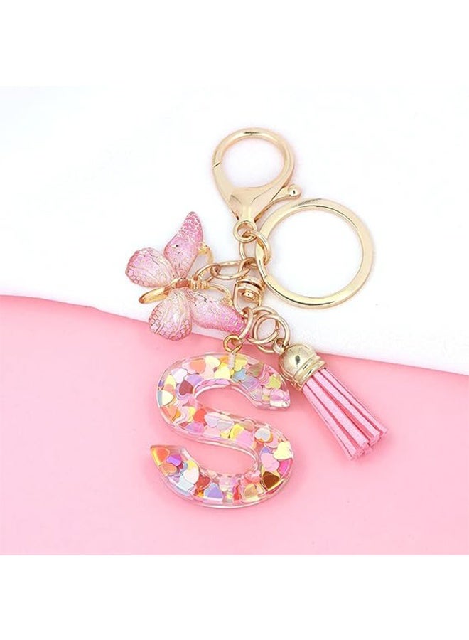 اتش واي الأبجدية أولي الحرف سلسلة المفاتيح مع شرابة أزياء سلسلة المفاتيح فراشة قلادة مفتاح الدائري لطيف سلسلة المفاتيح للنساء الفتيات المحافظ حقيبة يد حقيبة اليد سلسلة المفاتيح السيارة سلسلة مفاتيح شرابة سلسلة المفاتيح - Image 3