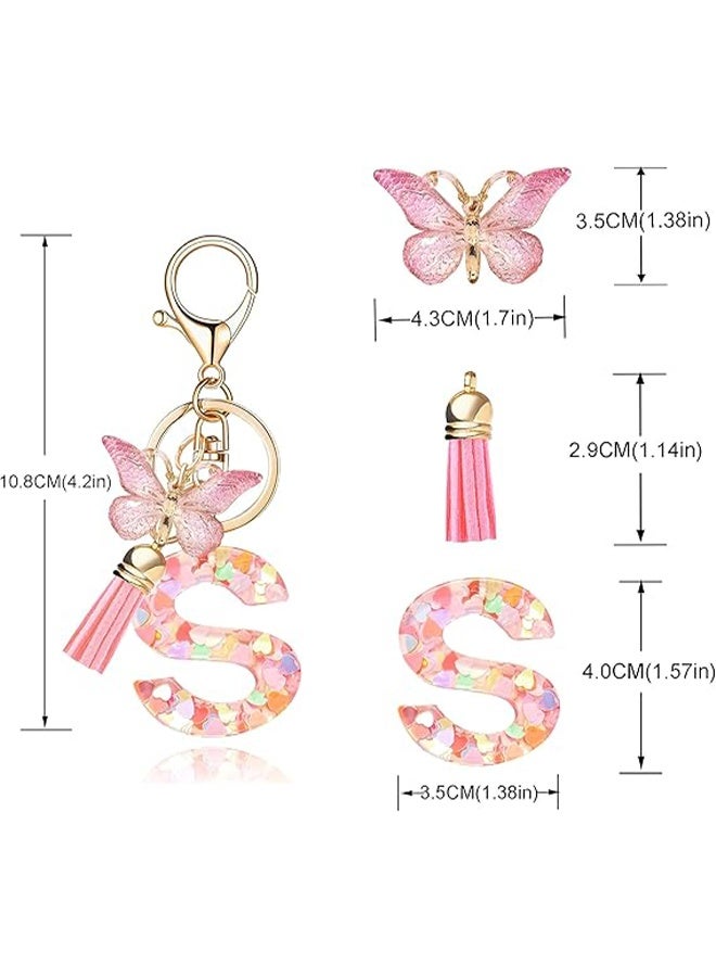 اتش واي الأبجدية أولي الحرف سلسلة المفاتيح مع شرابة أزياء سلسلة المفاتيح فراشة قلادة مفتاح الدائري لطيف سلسلة المفاتيح للنساء الفتيات المحافظ حقيبة يد حقيبة اليد سلسلة المفاتيح السيارة سلسلة مفاتيح شرابة سلسلة المفاتيح - Image 2
