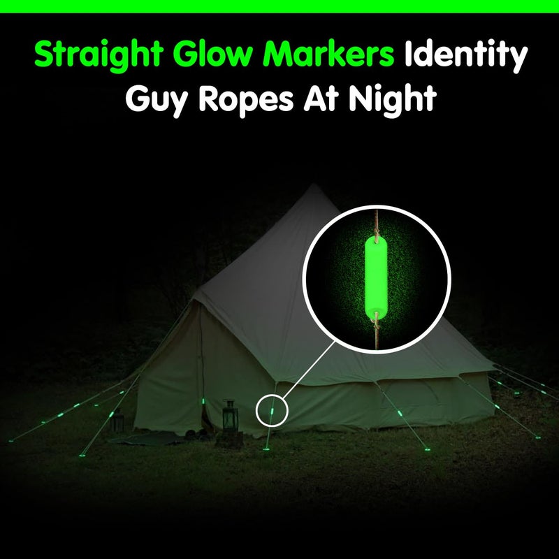 GLO-X Glow Markers - Powerful Glow in The Dark Camping Accessories for Tent Campers - Solar Powered (Straight Marker) - Image 2