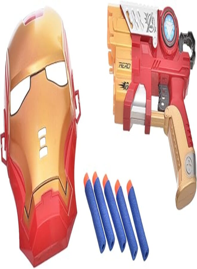 accessories shop Plastic Shooting Toy With Mask Amazing Design And Medium Gun Add More Funny For Children Set Of 7 Pieces - Multi color