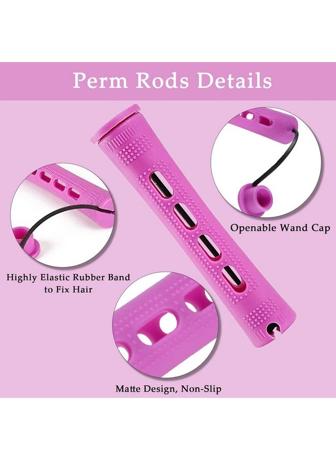 ALIABSION 48 Pieces Perm Rods Set For Natural Hair Cold Wave Rods Hair Rollers Curlers Plastic Hair Curling Rods For Curling Hair 2 Sizes Perm Rods For Long Short Hair (Orange 0.87Inch Purple 0.75Inch)  - Image 3