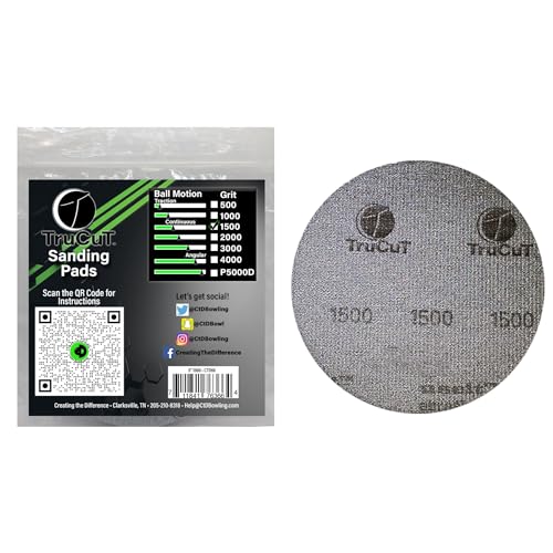 Creating the Difference TruCut Sanding Pads | Made Specifically for Bowling Balls | Resurfacing – Surface Management (1500 Grit, 5 inch) - Image 1