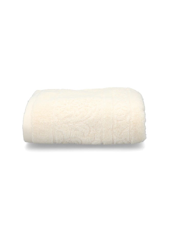 Cannon Highly Absorbent Premium Quality Jacquard Hand Towel Ivory 50 x 100 cm  - Image 3