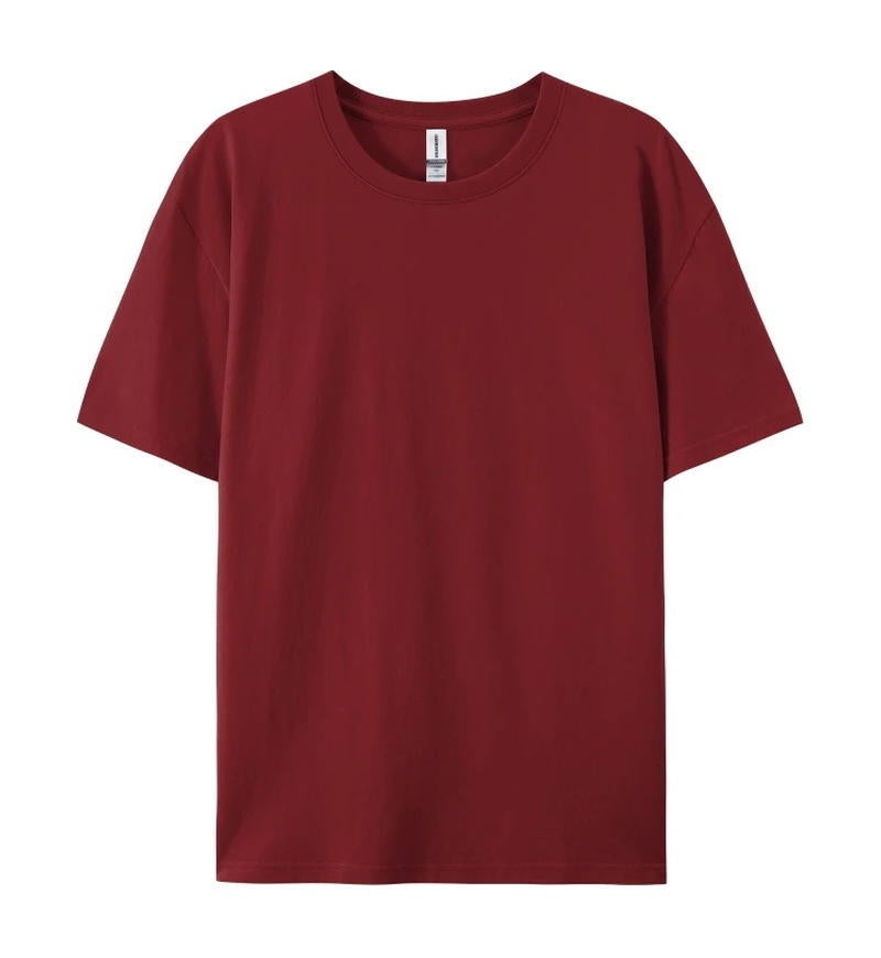 European Size Men'S T-Shirt Combed Cotton Pure Cotton T-Shirt Men'S Fashion Round Neck Men'S Short-Sleeved Clothes Men'S Printable Pattern - Image 1