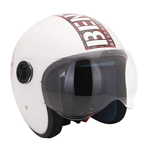 Sage Square Two Wheeler ISI Marked Guardian Cruiser Open face Helmet for Unisex Adult (Large - L, White Gloosy) - Image 1