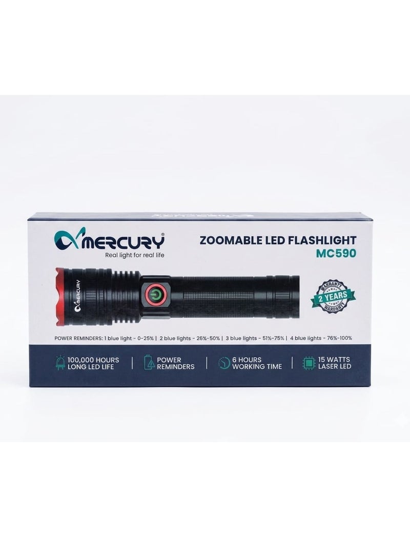 مصباح يدوي LED قابل للتكبير من ميركوري MC5901