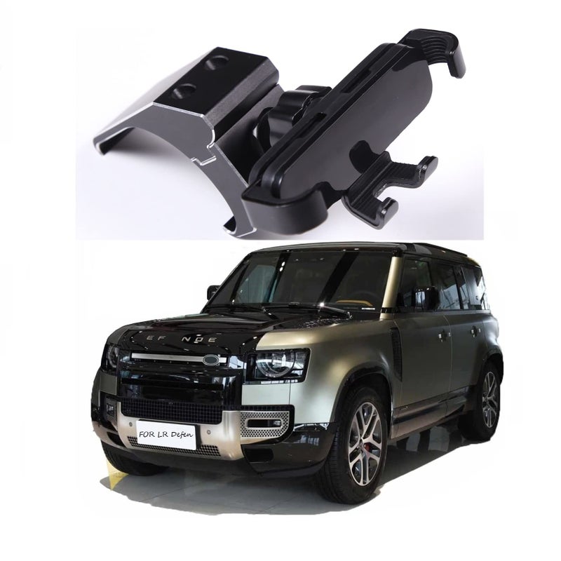 حامل هاتف محمول من الألمنيوم لسيارة TINKI متوافق مع 2020 2021 2022 2023 لاند روفر ديفندر 110 130 ملحقات السيارة نمط B أسود