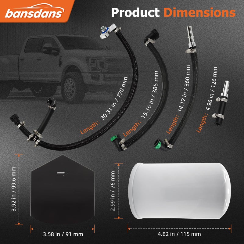 bansdans 7031190 Upgraded Braided Edition CP4 Disaster Prevention Kit Fit for 2011-2022 Ford F250 F350 F450 F550 disaster prevention kit 6.7 powerstroke, Replace #CP4-6.7F-BP-G2.1 - Image 4