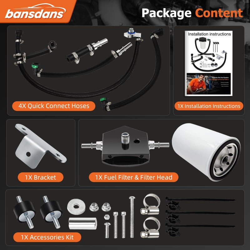bansdans 7031190 Upgraded Braided Edition CP4 Disaster Prevention Kit Fit for 2011-2022 Ford F250 F350 F450 F550 disaster prevention kit 6.7 powerstroke, Replace #CP4-6.7F-BP-G2.1 - Image 3