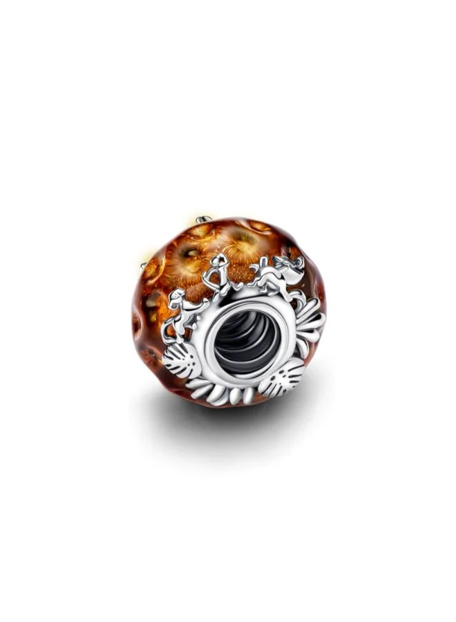 PANDORA Orange Disney The Lion King Murano Glass Charm for Women | Best Price UAE