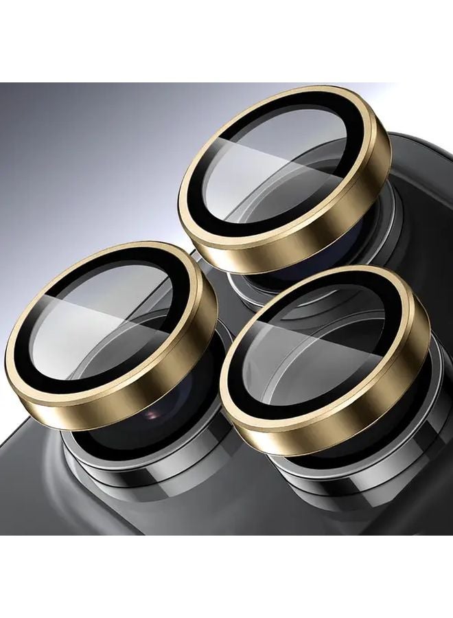Golden Tempered Glass Camera Lens Protector For iPhone 17 Pro Max Case Friendly - Image 1