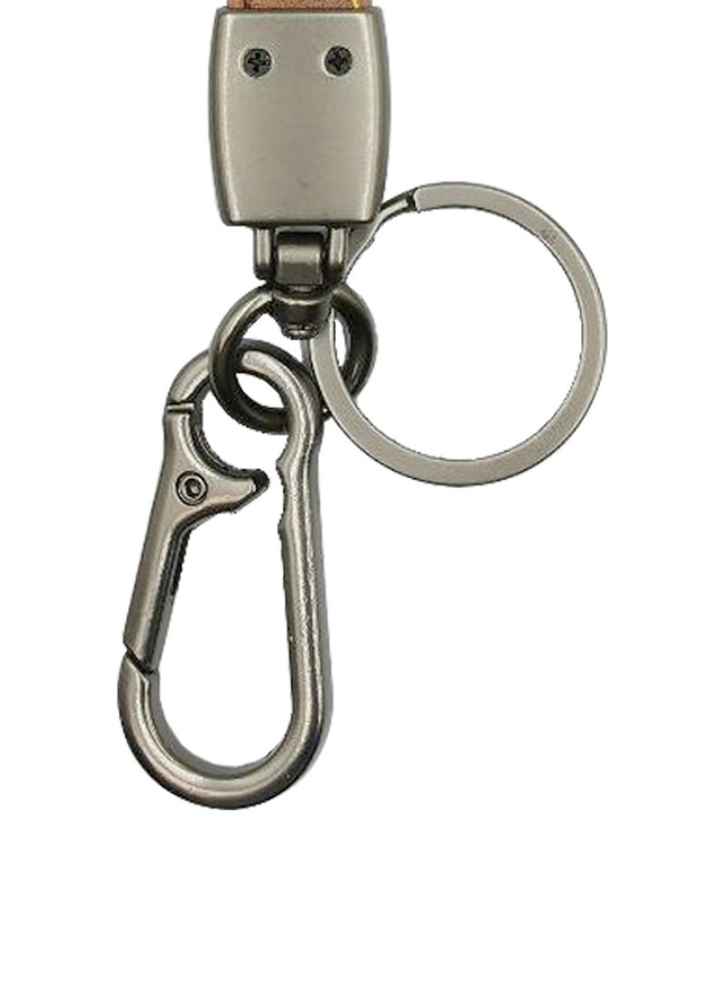 Cadillac Premium Car Key Chain Metal Ring PU Leather Strap Keychain - Image 4