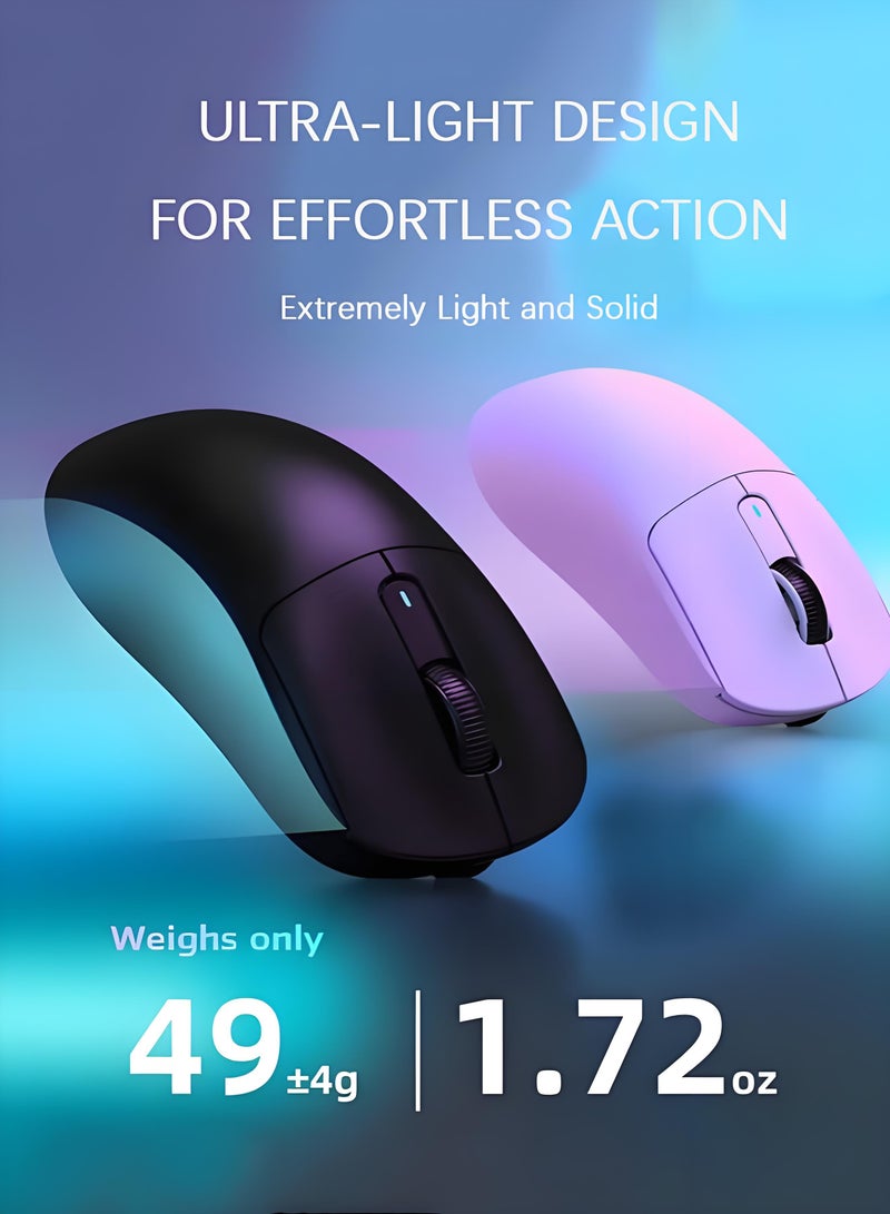 Attack Shark X3 Lightweight Wireless Gaming Mouse with Tri-Mode 2.4G/USB-C Wired/Bluetooth,Up to 26K DPI, PAW3395 Optical Sensor,5 programmable Buttons for PC/Laptop/Win/Mac - Image 3