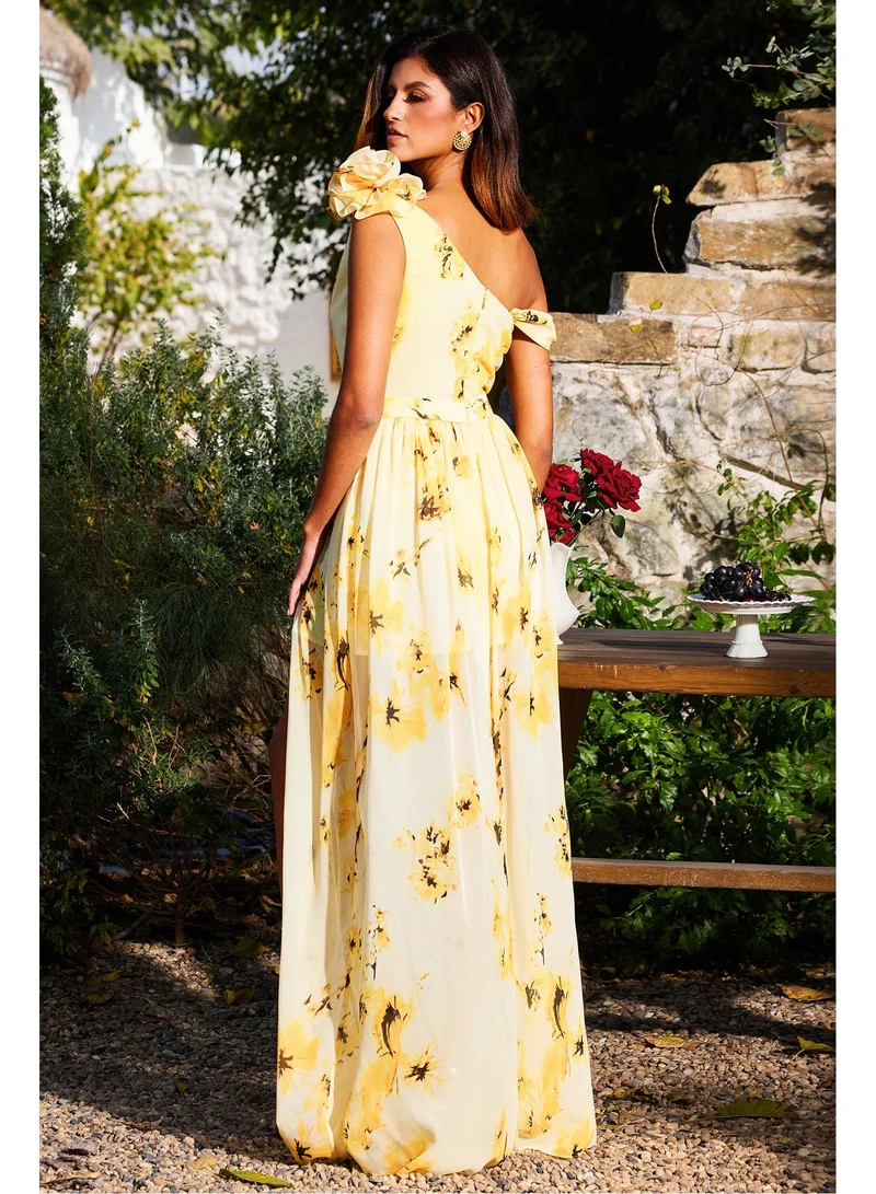 Bella Barnett  Resber Sleeveless Flowers Slit Maxi Dress for Women | Best Price UAE