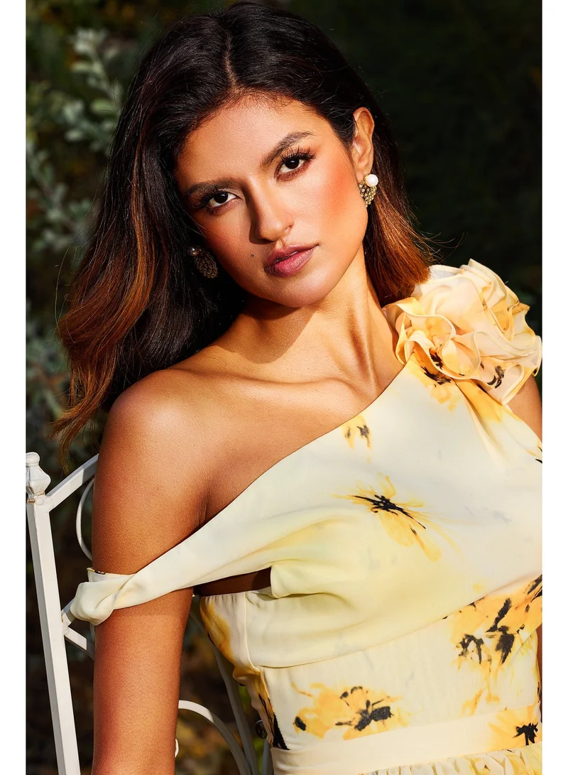 Bella Barnett  Resber Sleeveless Flowers Slit Maxi Dress for Women | Best Price UAE