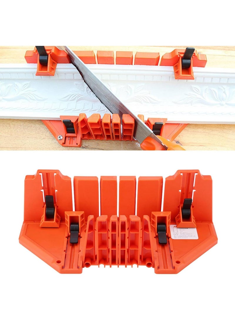 GGOOT Saw Storage Miter Box, ABS Engineering Plastics Mitre Box, Pruning Saw Wood Cutting Saw Mitre Box, 14 Inch Hand Saw Hardware Tool, for Picture Frames, Flooring(Without Saw)  - Image 3