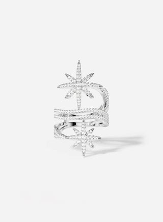 Double Meteor Ring - Silver