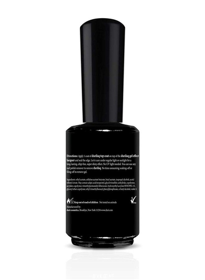 duri Nail Polish, Durilaq Gel Effect Top Coat, Glossy, Fast Drying and Long Lasting Gel Like Look, 0.61 Fl Oz Cosmetics - Image 2