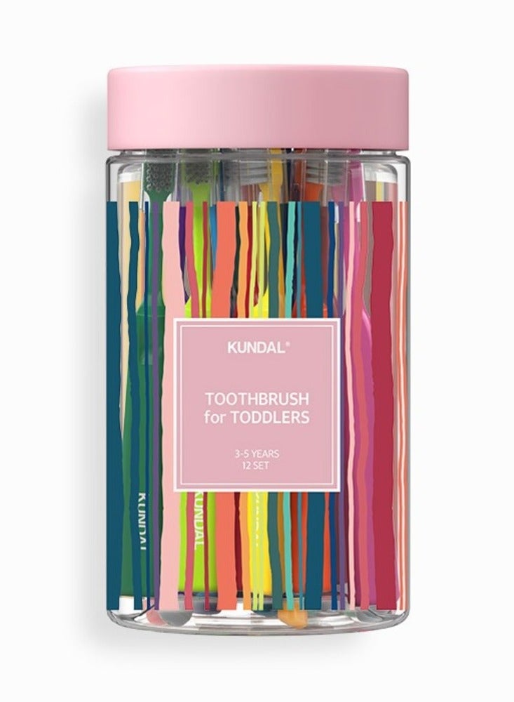 كاندال فرشاة أسنان كوندال للتنظيف العميق للأطفال الصغار، مجموعة من 12 فرشاة - Image 1