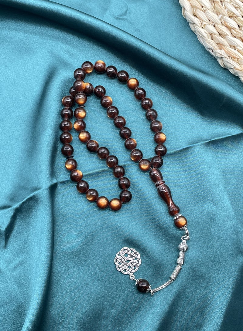 10mm 45-bead cat-eye resin bracelet, Hui ethnic daily prayer beads - Image 2