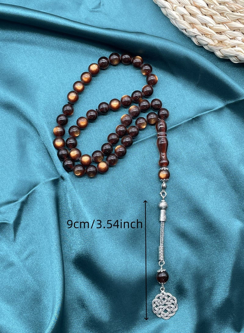 10mm 45-bead cat-eye resin bracelet, Hui ethnic daily prayer beads - Image 4