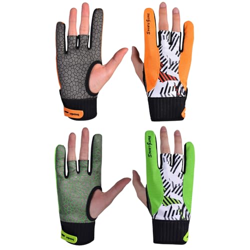 NUEAYMS 1 Pair Right Hand Bowling Gloves for Wristband Bowling Accessories Anti-Slip Sports Gloves with Wrist Support, Slip Resistant, Breathable, Men's Bowling Gloves - Image 2