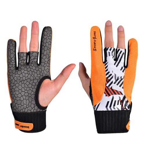 NUEAYMS 1 Pair Right Hand Bowling Gloves for Wristband Bowling Accessories Anti-Slip Sports Gloves with Wrist Support, Slip Resistant, Breathable, Men's Bowling Gloves - Image 5