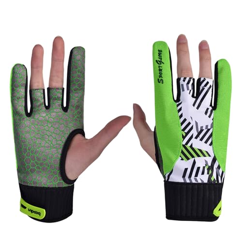 NUEAYMS 1 Pair Right Hand Bowling Gloves for Wristband Bowling Accessories Anti-Slip Sports Gloves with Wrist Support, Slip Resistant, Breathable, Men's Bowling Gloves - Image 1