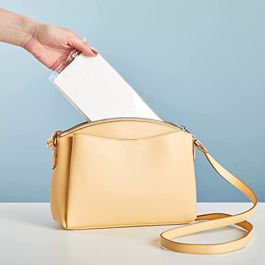 مناديل الوجه، إعادة تعبئة المناديل، مناديل وجه قابلة للاستخدام مرة واحدة، منشفة وجه، عبوة مناديل بحجم السفر لحقيبة اليد 6 عبوات، عبوة من 6، 1200 ورقة - Image 3