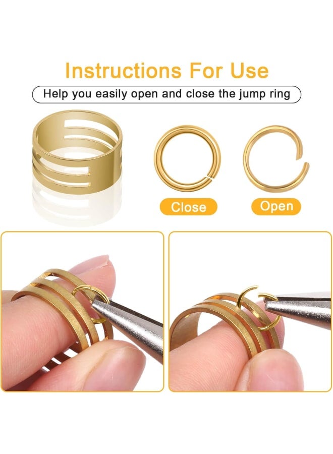 Anezus Jump Rings for Jewelry Making Supplies and Necklace Repair with Jump Ring Pliers and Open Jump Ring(1200Pcs Silver and Gold) - Image 3