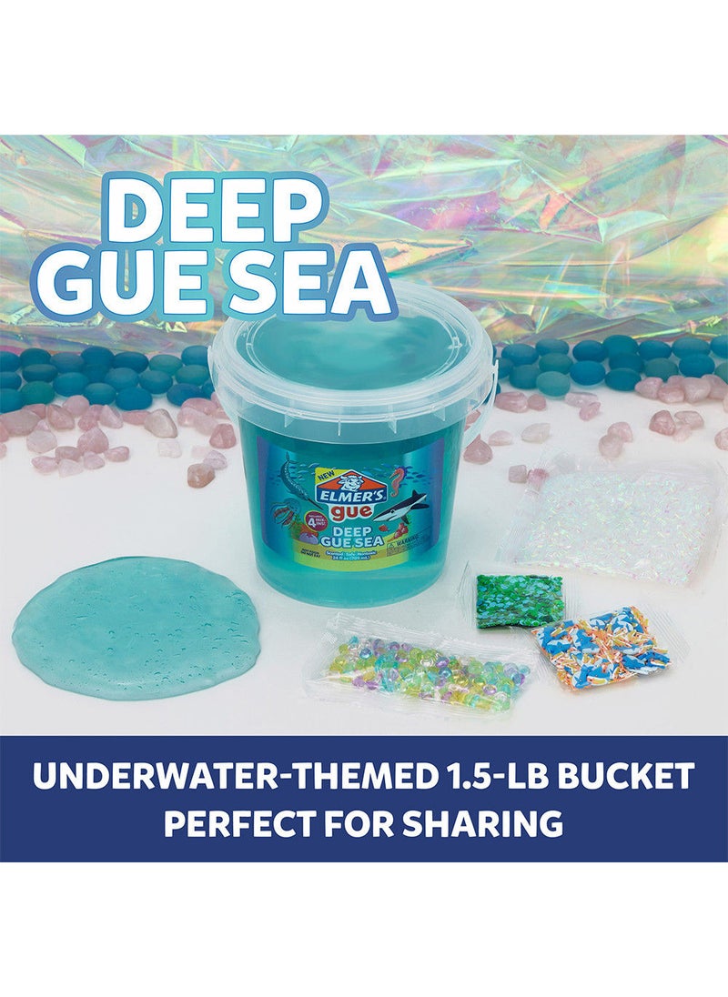 Elmers - Elmer’s Gue Pre-Made Slime Deep Gue Sea  Slime Kit Includes Storage Container - Blue, 680 ml Bucket - Image 1
