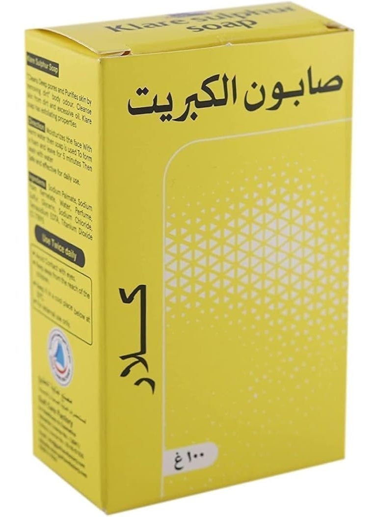 Sulfur soap that clarifies and purifies oily skin, 100g
