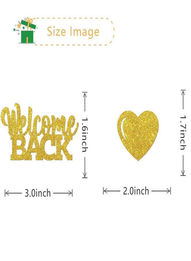 MonMon & Craft 24 Pcs Gold Glitter Welcome Back Cupcake Toppers - Housewarming, Retirement Party Decorations - Image 3
