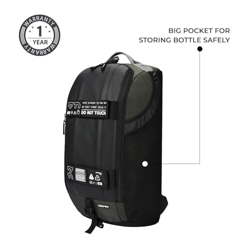 Gear Statement Maxis 3.0 10"/29L Medium Water Resistant Polyester Duffle Bag/Travel Bag/Gym Bag for Men & Women(Black-Olive, 20 Cm) - Image 5